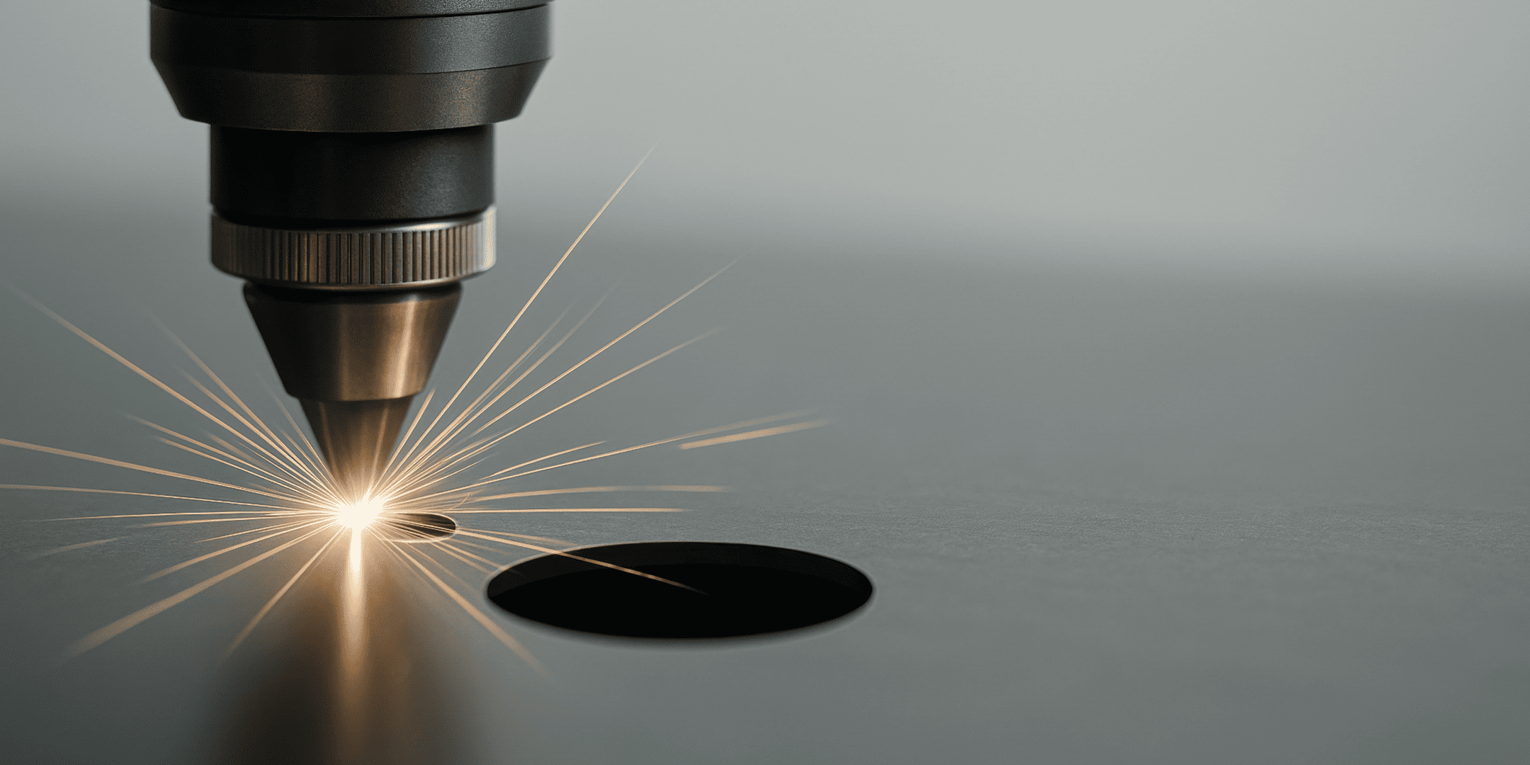 Precision laser cutting on aluminium.