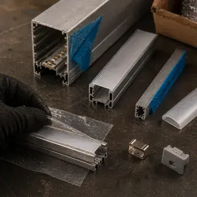 BWC_Profiles_Lighting_Extrusion_Profile_Finishing_Handling_Protection_Example