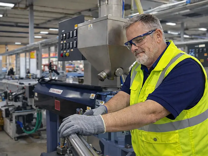 Machinest_Working_On_A_Plastic_Extrusion_Machinary