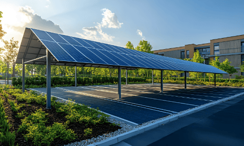 CARPORT WITH ALUMINIUM STRUCTURE PANELS
