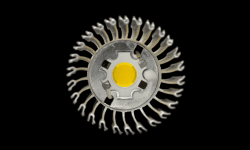 COB LED chip and aluminium heat sink