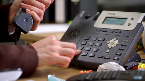 Pressing numbers on a phone