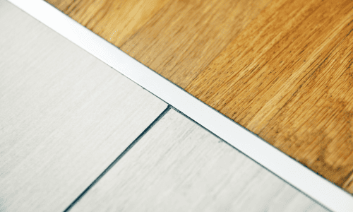 FLOORING WITH ALUMINIUM EDGING