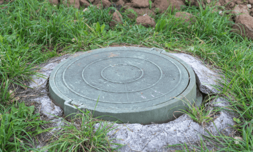 GREEN PLASTIC SEPTIC TANK MANHOLE  ACCESS COVER