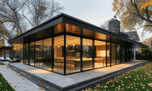 SUN ROOM WITH ALUMINIUM FRAMEWORK